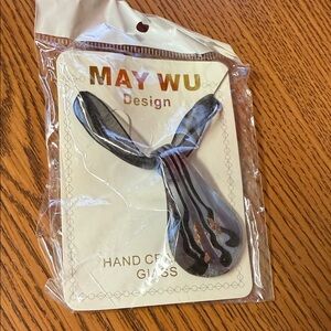 Black and Silver Glass Necklace